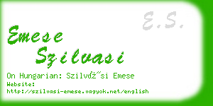 emese szilvasi business card